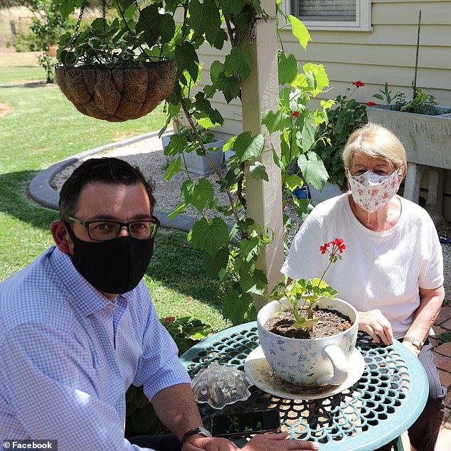 Daniel Andrews posts an emotional photo with his elderly mother