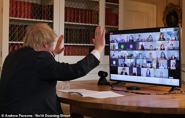 Boris Johnson drops in on a Year 6 virtual Zoom class as he praises teachers and parents