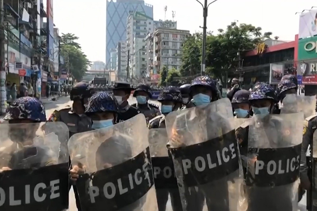 Anti-coup protesters take to streets of Yangon