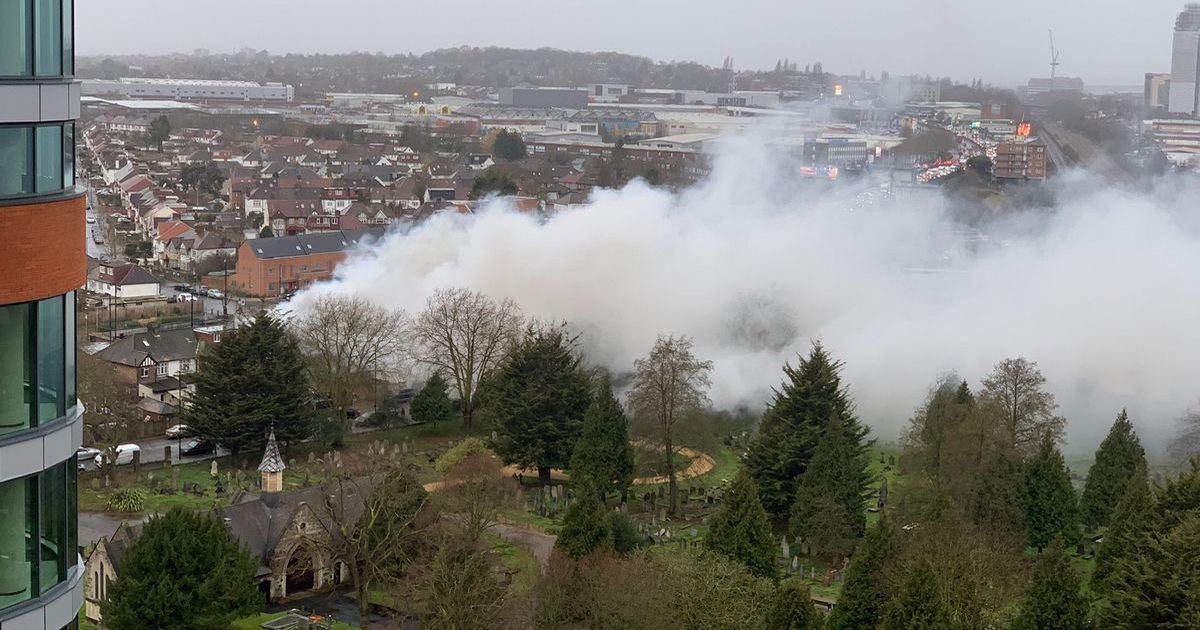 Acton fire: 80 firefighters called to tackle blaze as smoke visible for miles