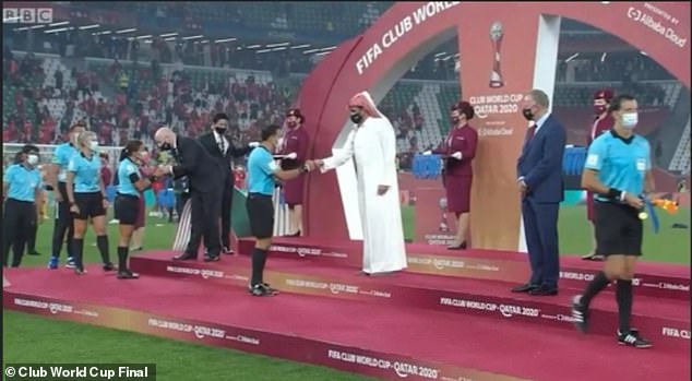 Qatari royal refuses to acknowledge female officials at FIFA ceremony