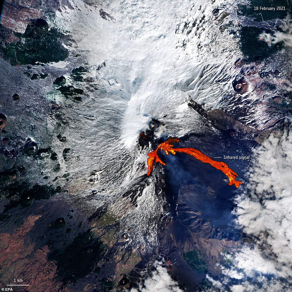 Mount Etna: Satellite photos show volcano’s eruption from space