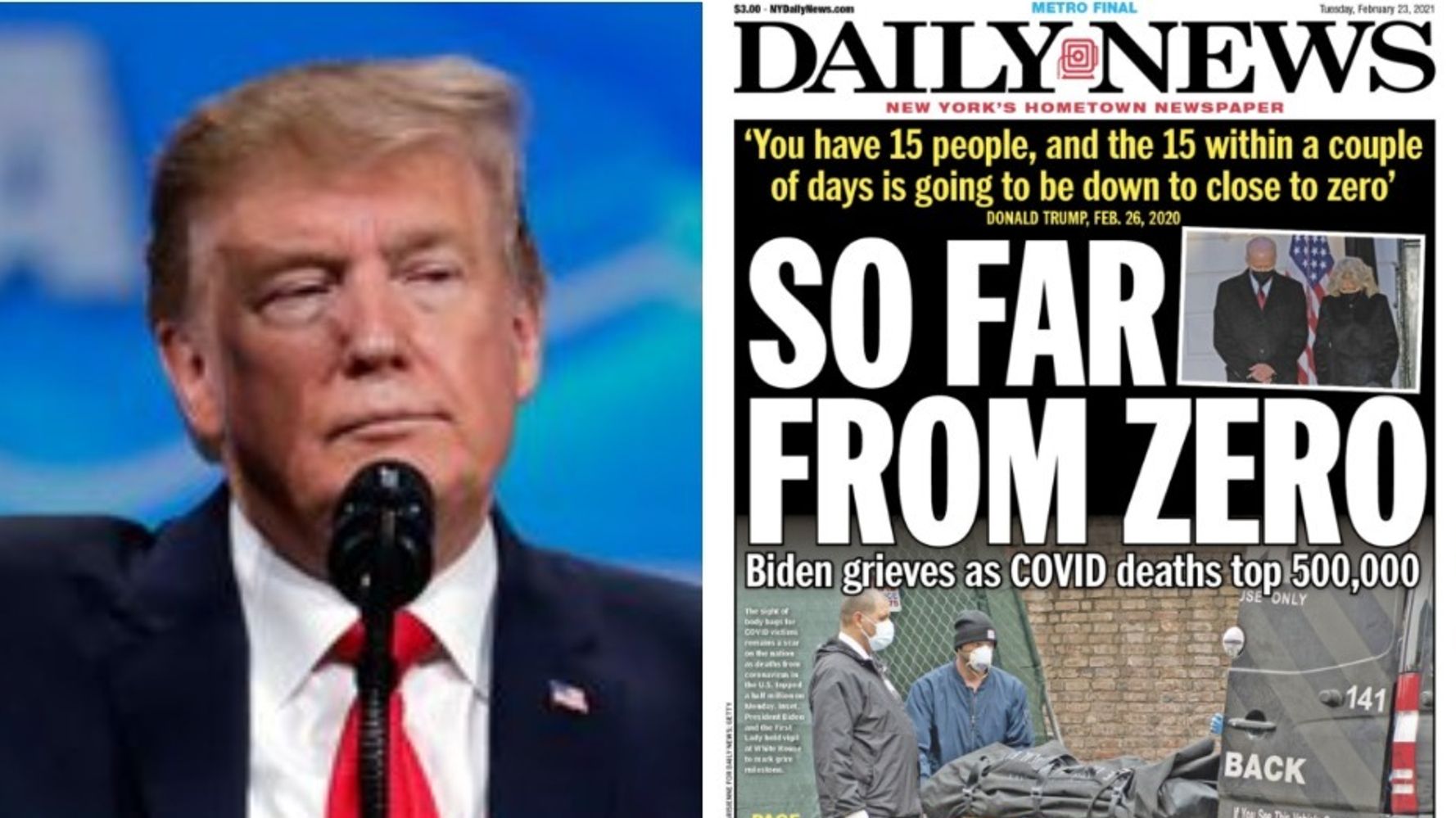 New York Daily News Uses Old Donald Trump Quote To Mark 500,000 Dead From COVID-19