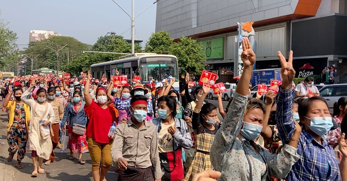 Myanmar Blocks Internet Access as Coup Protests Expand