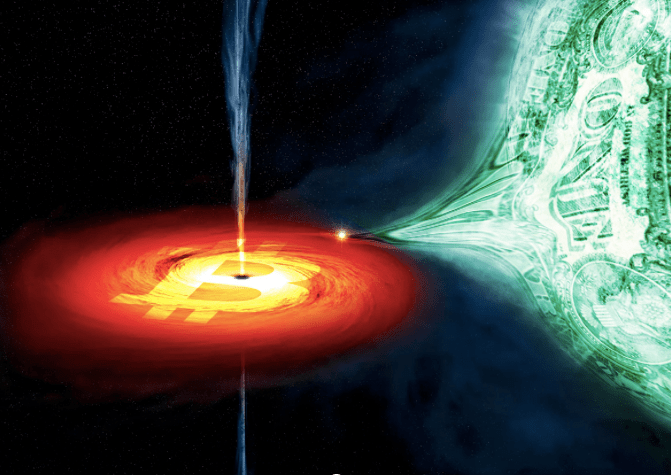 The bitcoin black hole effect