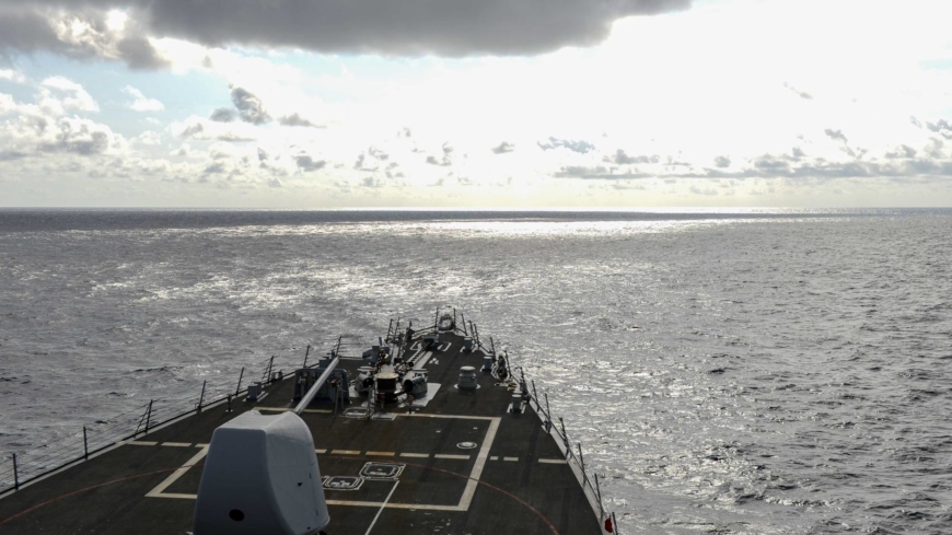 U.S. ship sails in South China Sea by China-claimed islands