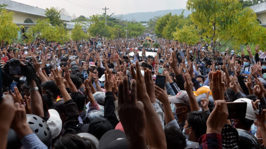 ‘We need to keep fighting’: Myanmar protesters call for general strike against coup