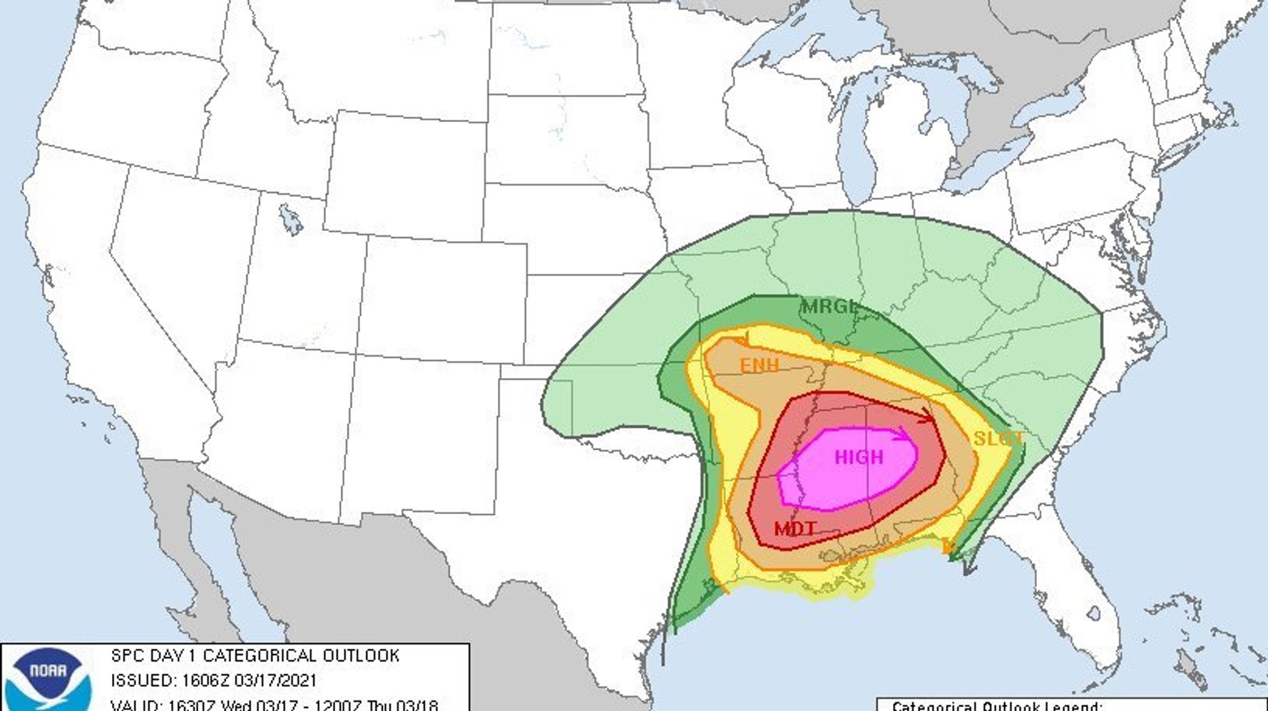 Millions Bracing Across Southeast As Tornadoes Sweep Region