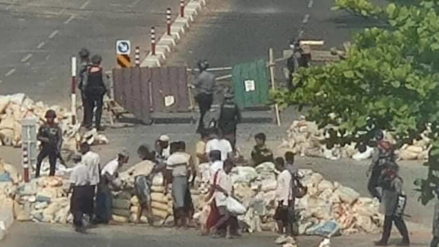 Myanmar military forces civilians to dismantle Yangon barricades