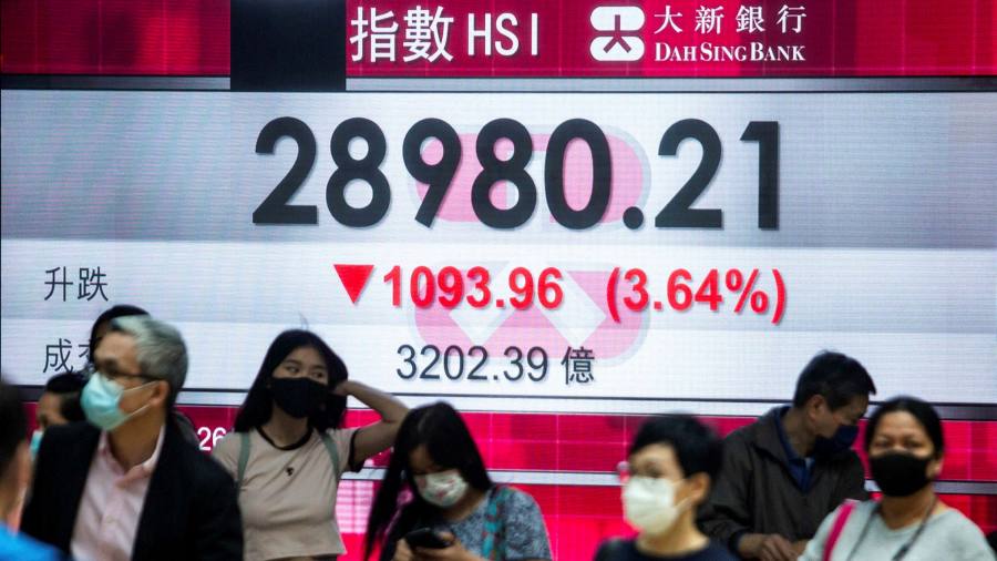 Hang Seng index: all shook up