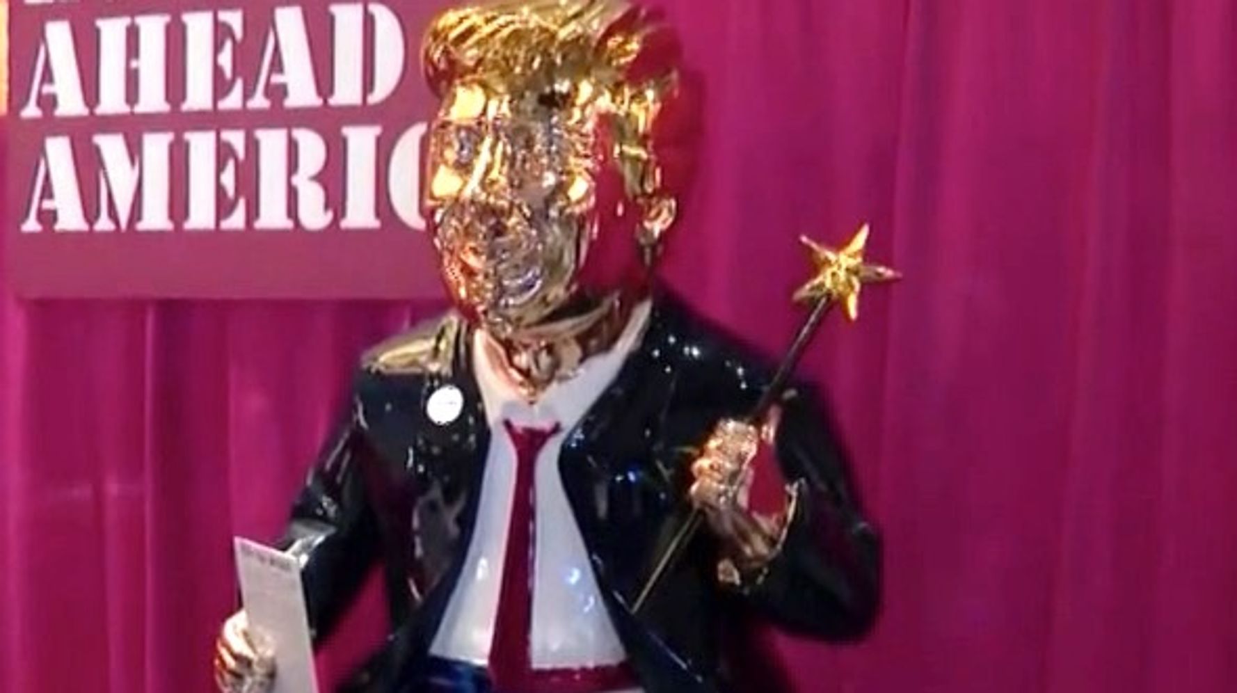 Trump ‘Golden Idol’ Statue At CPAC Has A Super-Awkward Origin Story