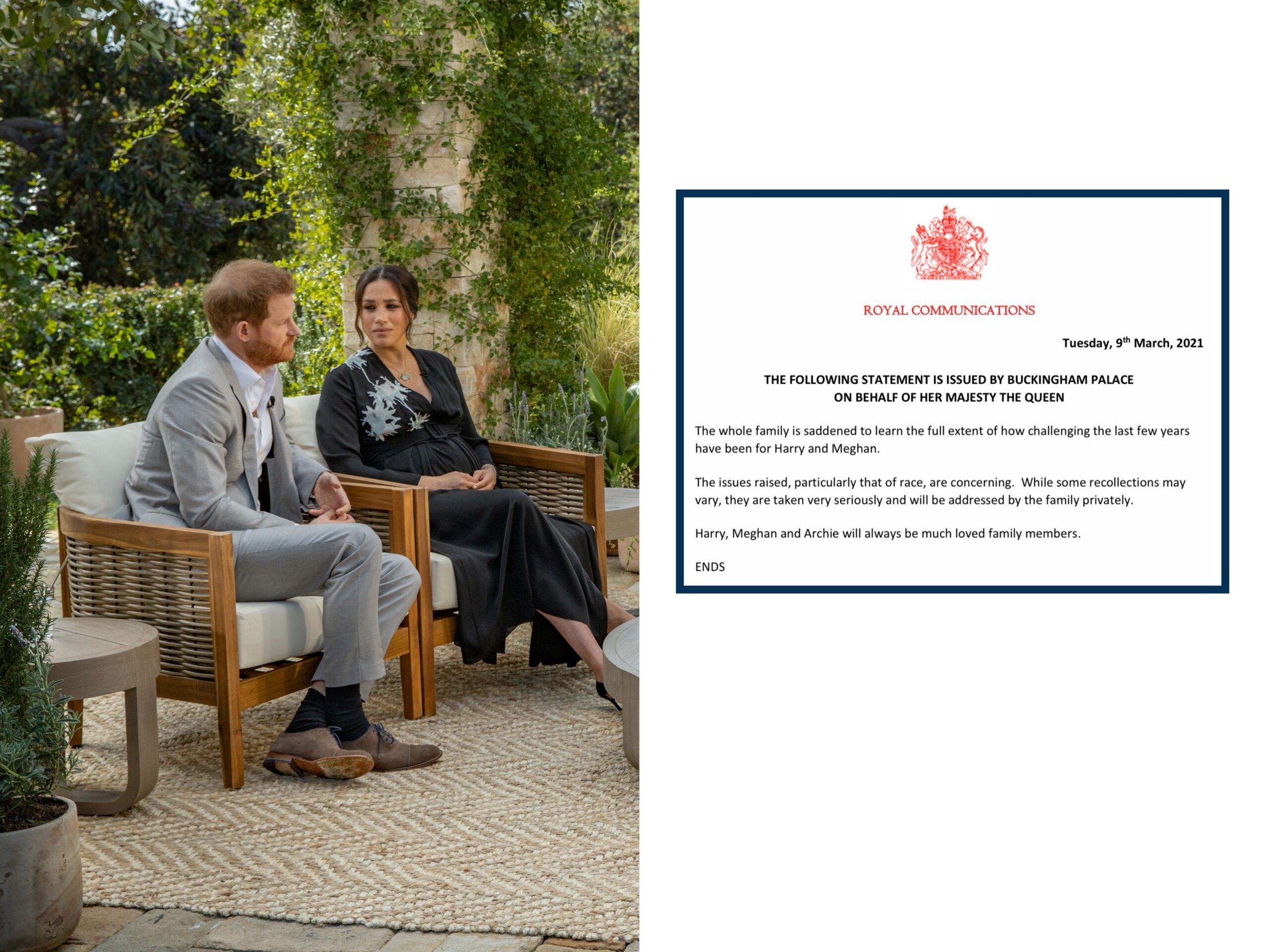 Buckingham Palace Statement on Harry & Meghanâ€™s Oprah Interview: Read