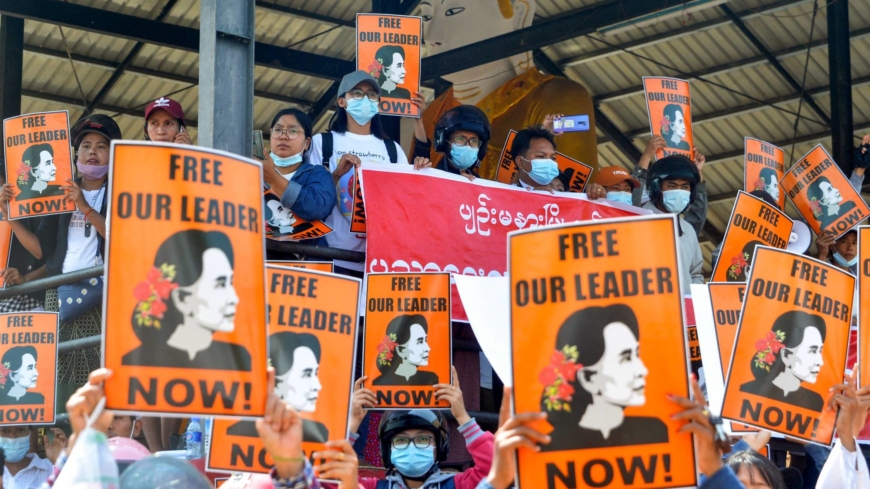 Myanmar’s Aung San Suu Kyi seen in court for first time since coup